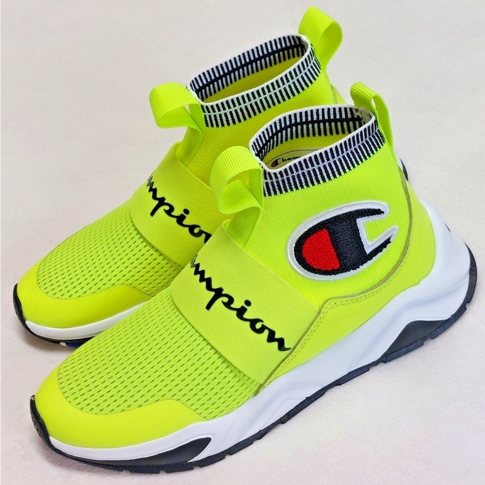 Champion sz 10 Neon Green Sneakers great condition
